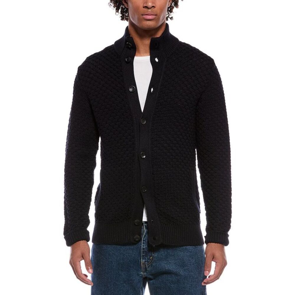 Slowear Mens  Incotex Linen-Blend Cardigan Sweater, Brown